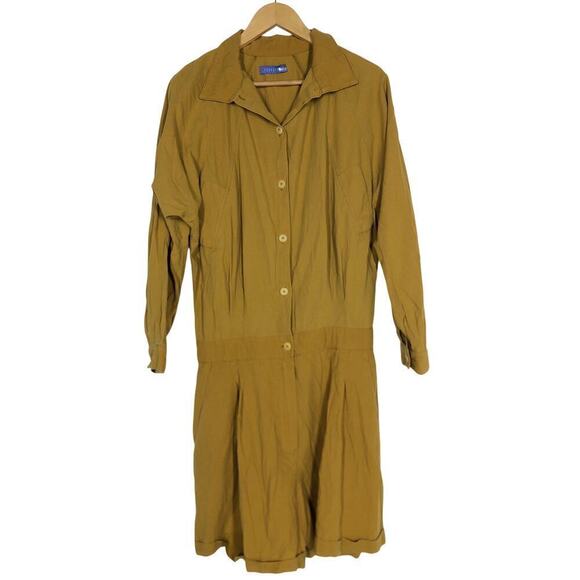 Paradised Valentina Romper Cotton Long Sleeve Button Front Blouson Yellow XL - Picture 4 of 14